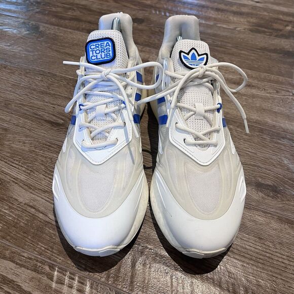 Adidas Originals ZX 2K Boost 2.0 Running Shoes Mens 12 White Blue Athletic Low main image 8